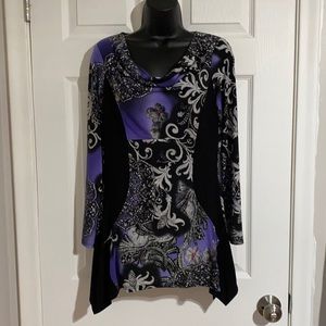 Frank Lyman Long Sleeve Cowl Neck Tunic Sz 4 (S)